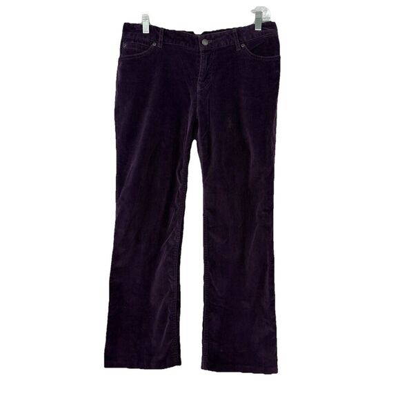 J.Jill Womens 8 Petite Purple Low Rise Boot Cut Corduroys Stretch Comfort Casual - Picture 1 of 8